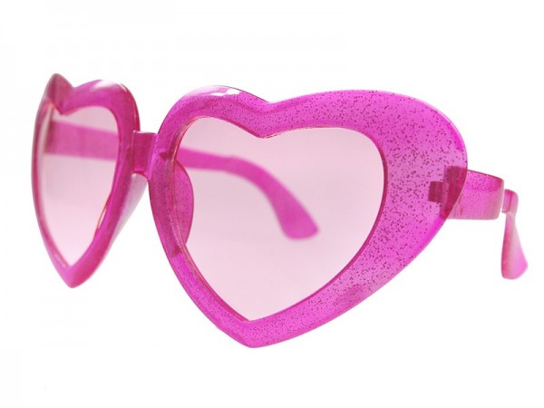 Gafas de fiesta maxi Sweetheart Rosa 8cm 3