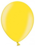 Oversigt: 100 Partystar metalliske balloner citrongul 27cm