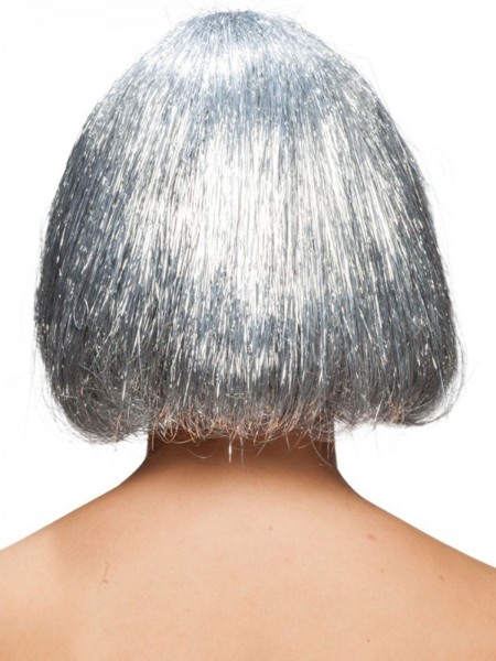 Tinsel page head wig silver 2