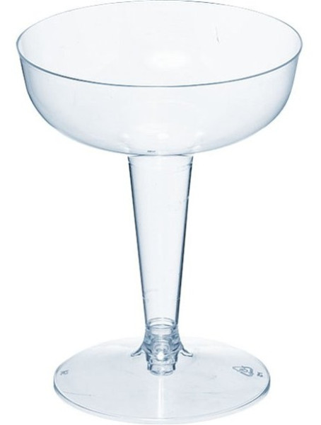 32 transparent champagne glasses 114ml