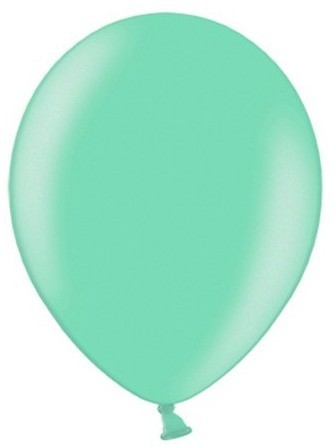 100 palloncini metallizzati verde acqua 25 cm