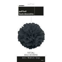 Preview: Black And White Party Fluffy Pompom 40cm