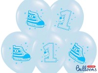 Voorvertoning: 6 Speelse 1e Verjaardagsballons 30cm
