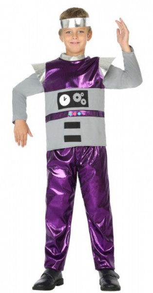 Fioletowy kostium robota dla dzieci