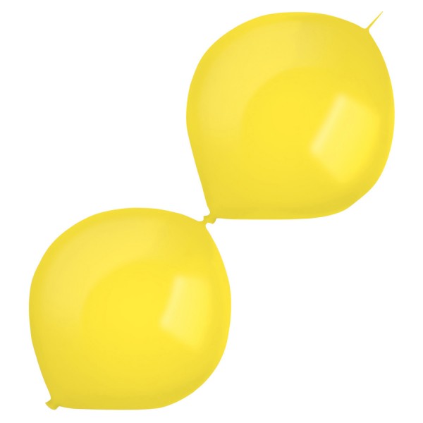 50 ballons guirlande jaune 30cm
