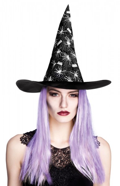 Chapeau de sorcière Daniela avec des cheveux