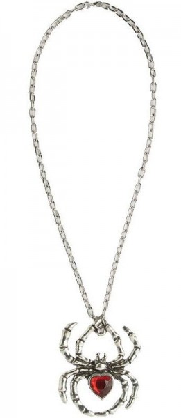 Halloween necklace spider silver 38cm