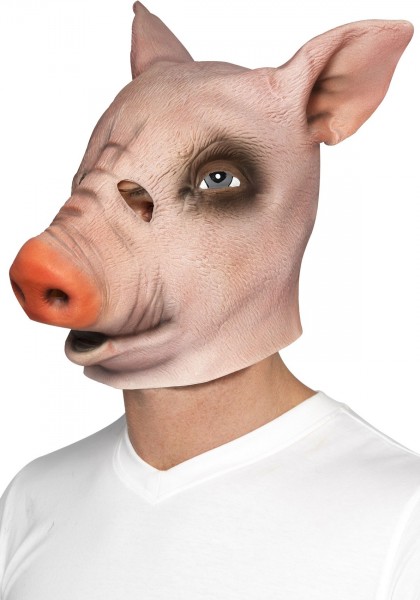Premium Schweine Maske Latex