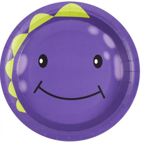 8 monster plates in purple 23cm
