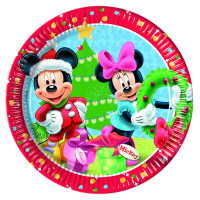 8 Mickeys Weihnachtsfest Pappteller 23cm