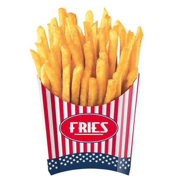 4 pommes frites poser USA Party