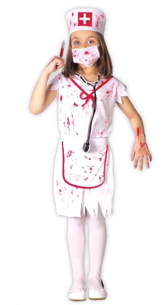 Blutige Krankenschwester Horrorkostüm Für Kinder