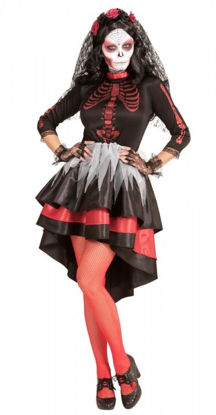 Dia De Los Muertos Skeleton Lady Costume For Women 2:a