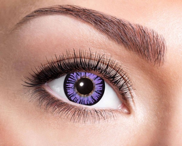 Stor lilla øjenskontaktlinse