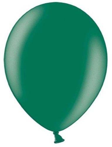 10 parti stjärniga metalliska ballonger grangrön 30cm