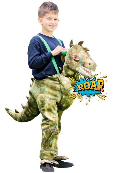 Roaring dinosaur costume with light and sound