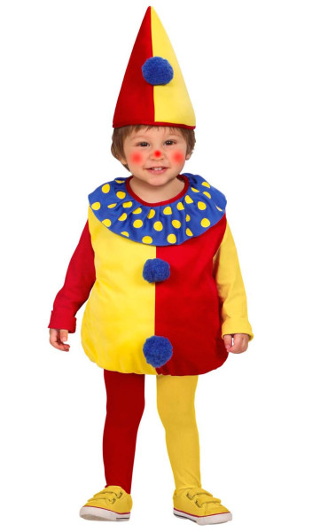 Plush clown child costume