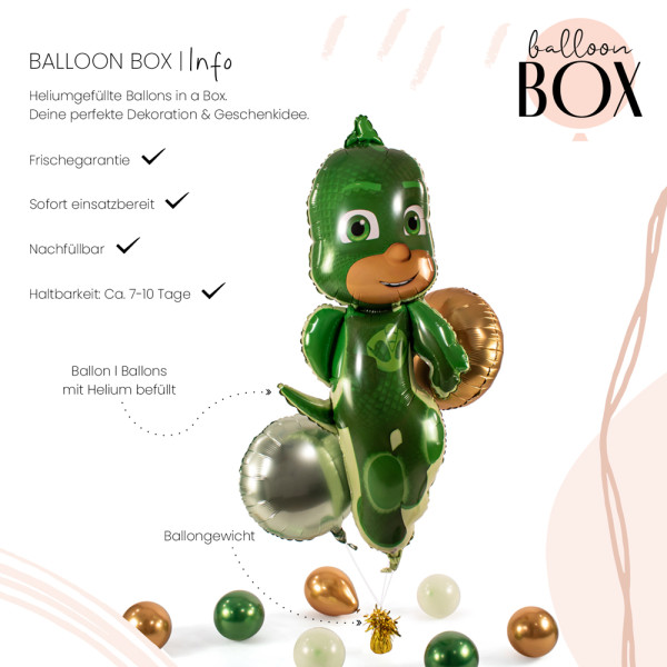 XL Heliumballon in der Box 3-teiliges Set PJ Masks Gekko 3