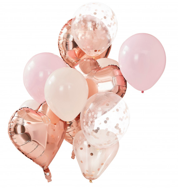 Rose Gold Balloon Bouquet Made with Love