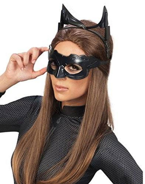 Schwarze Catwoman Maske Deluxe