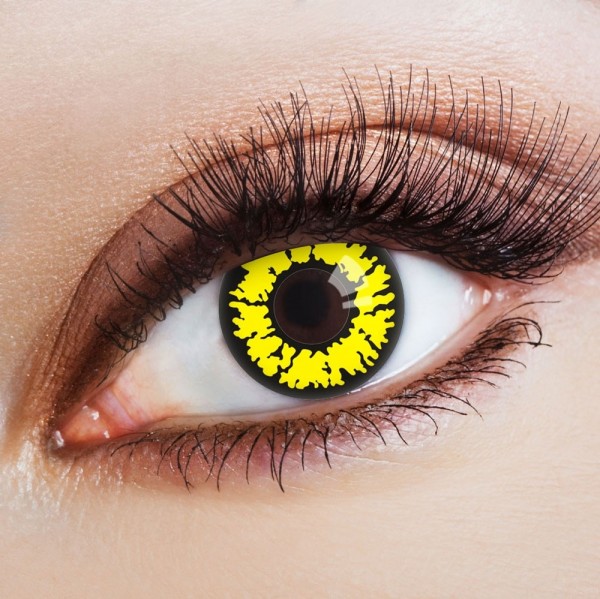 Schwarz-Gelb Gemusterte Jahres Kontaktlinse