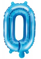 Oversigt: Folieballon O azurblåt 35 cm