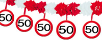 Ghirlanda con segnali stradali 50 anni 4m