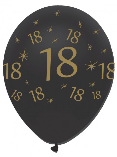 6 Magical 18th Birthday balloons 30cm