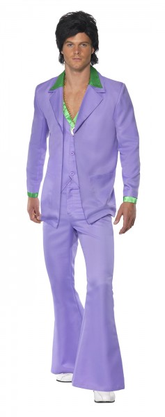 Disco Anzug Lavendel 70er Jahre Für Herren