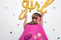 Vorschau: Girl Folienballon gold 77 x 70cm
