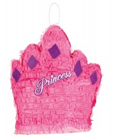 Vista previa: Piñata princesa en forma de corona 41 x 37cm