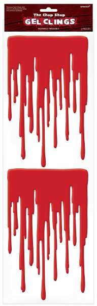 2 autocollants traces de sang pour Halloween 49 x 16 cm
