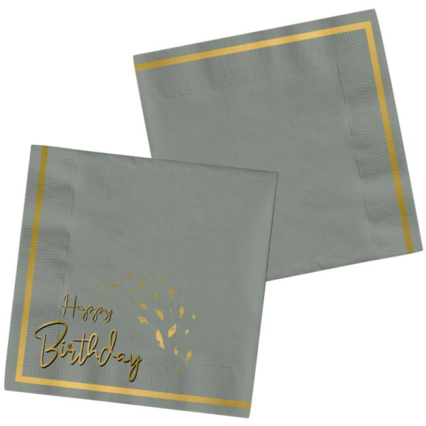 20 Golden Elegance napkins 33cm