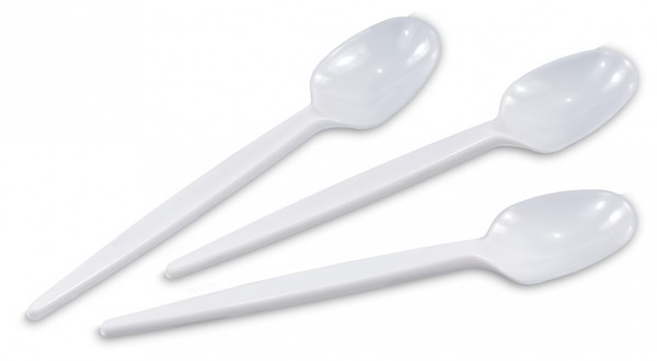 25 party buffet coffee spoons white