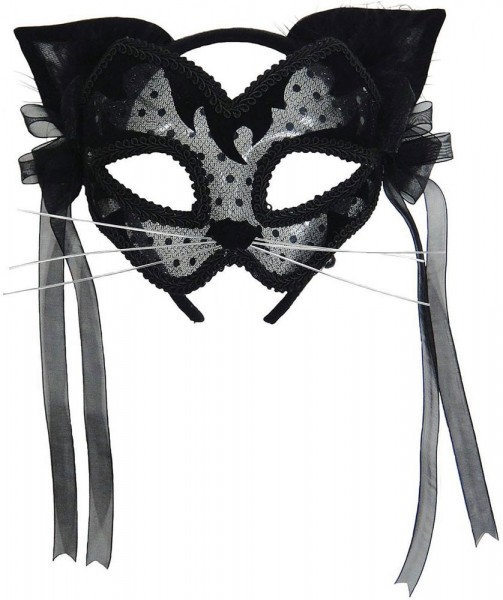 Schwarze Katzen Lady Maske