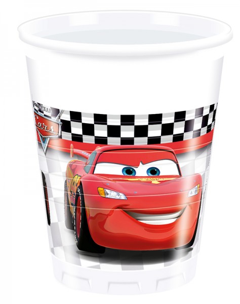 8 Cars Northern Cup Race plastic cups 200ml