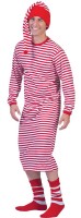 Preview: Long sleeve striped dress sleepy head for adults