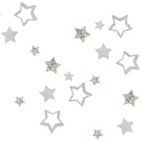 Preview: Shiny Christmas stars sprinkle decoration 13g
