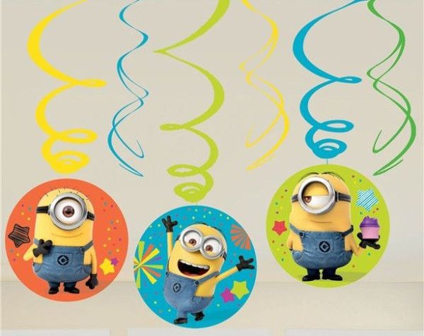 6 Minions Hooray Party spirals