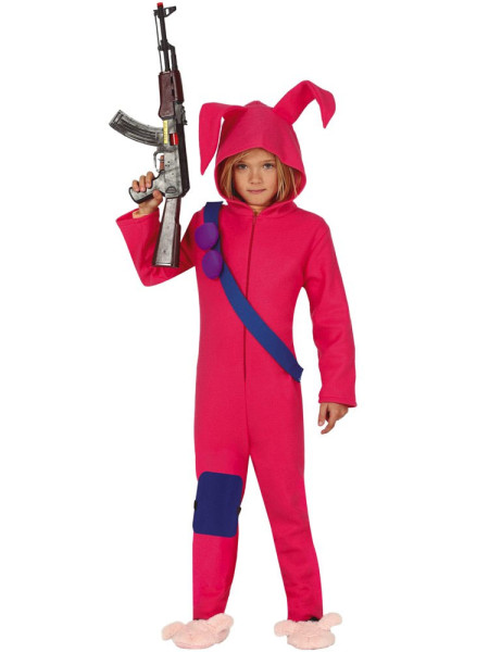Disfraz de conejo gaming rosa para niño