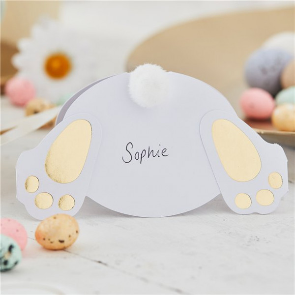 6 bunny Rosy place cards 13cm