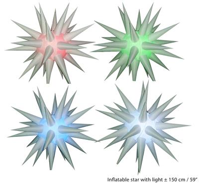 Star Inflatalbe Inflatable star dia. 1,5m with led RGB and remote | Animals | Theme ...