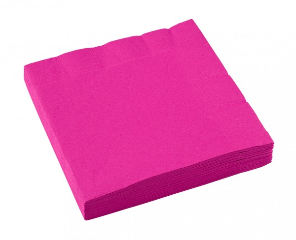 20 serviettes papier Mila rose 33 x 33cm