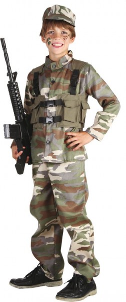 Costume enfant camouflage soldat de combat
