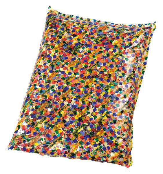 1 kg farverig konfetti