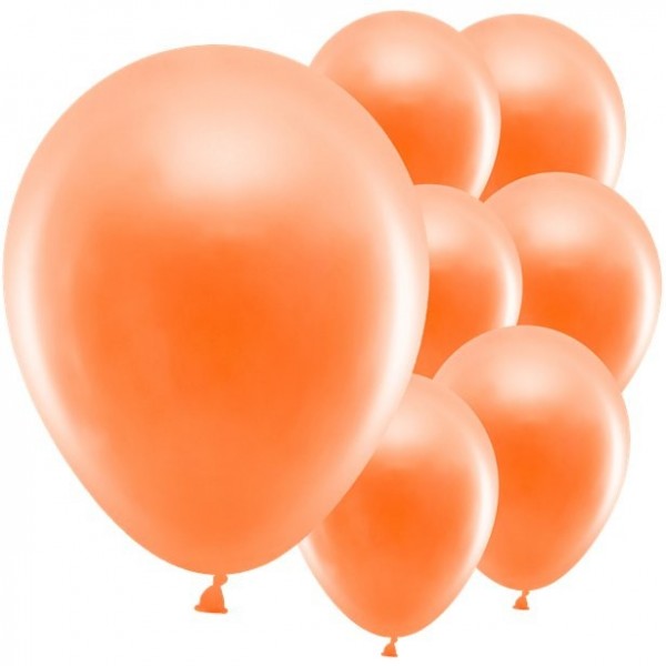 10 Orangefarbene Luftballons Samba 23cm