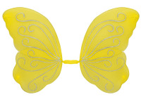 Ailes de papillon pour femme en jaune 85 cm x 50 cm