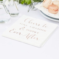 Preview: 16 fairy tale wedding napkins 33cm