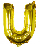 Goldener U Buchstaben Folienballon 40cm