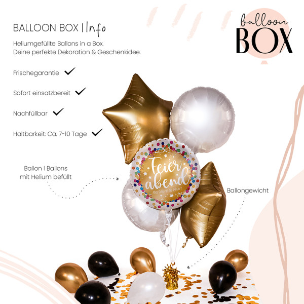 Heliumballon in der Box Feierabend Konfetti 3